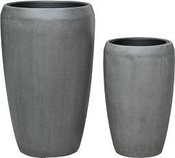 Vase FS157 H68/51cm 2er Satz m.E., grau2