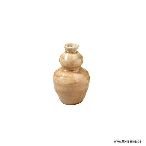 Vase Keramik SP D9,4H15cm, hellbraun