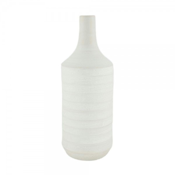 Flasche Terracotta D14H38cm, weiß