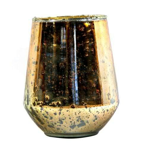 Glas Vase 15x21cm, gold