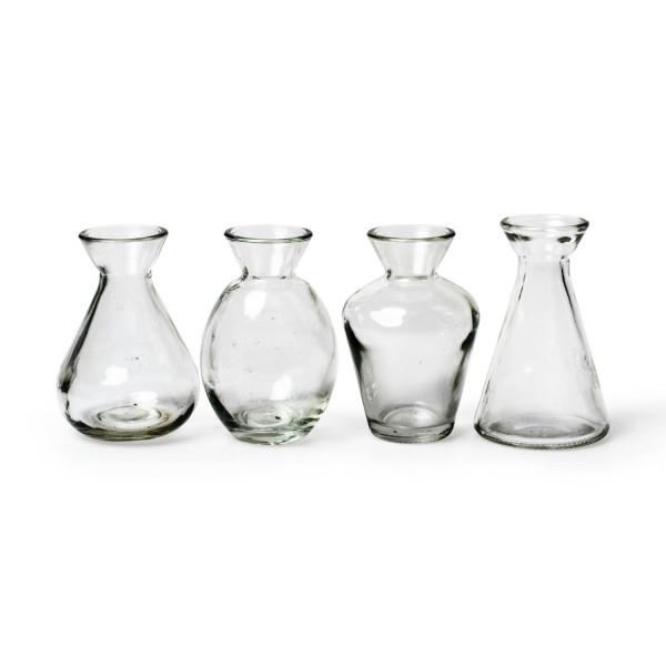 Glas Vase H10cm 4sortiert, klar