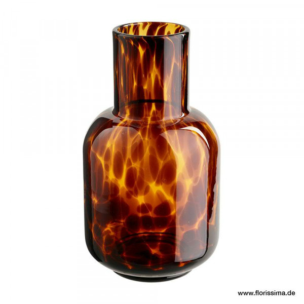 Glas Vase H23D13cm, braun