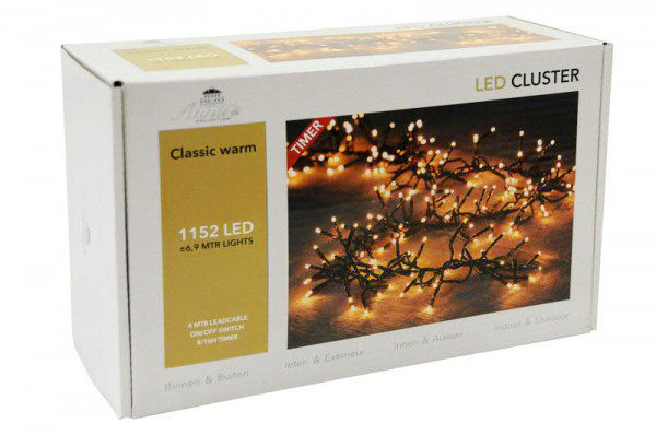 Clusterlights 1152LED 6,9m outdoor mit Timer Licht classic warm weiß, classic