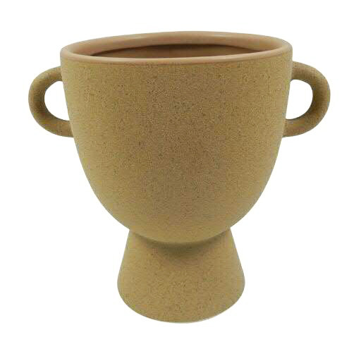 Pokal Keramik SP D19,5H18cm mit Henkel, sand