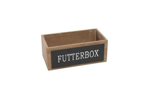 Kiste Holz 25x13x10cm Futterbox, natur