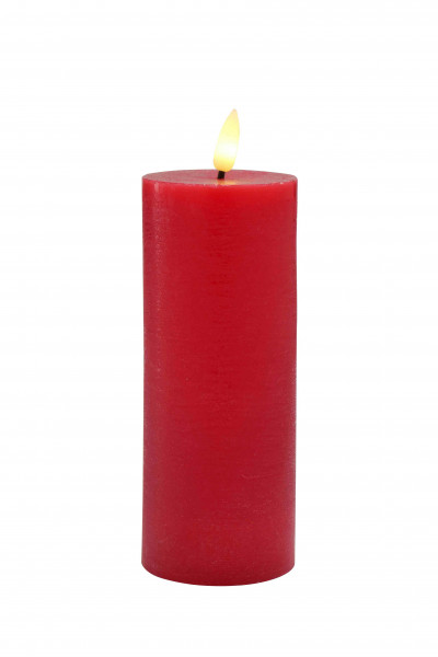 LED Kerze D6H15cm Struktur Aktionspreis, rot