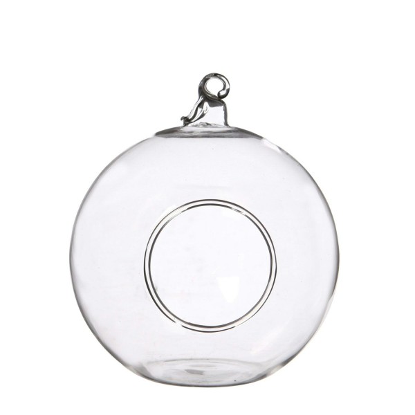 Glas Kugel D10cm f. Teelicht, klar