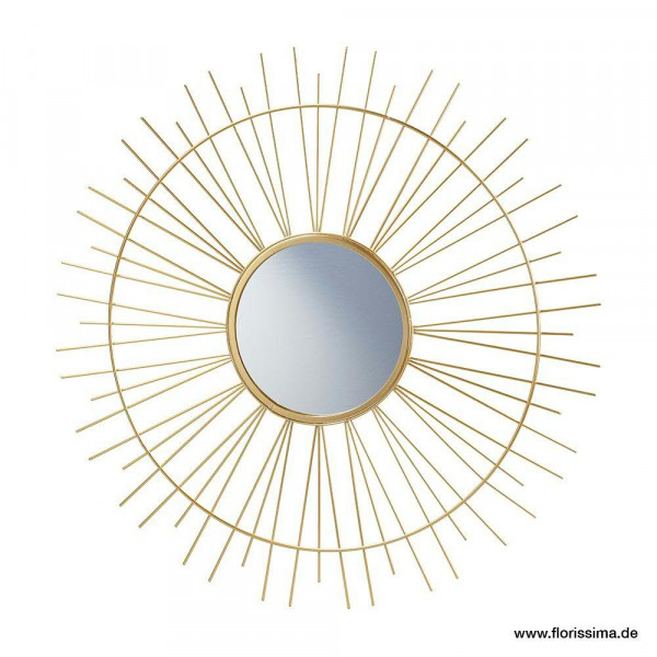 Spiegel SP Metall D59cm Sonne zum Hängen rund, gold