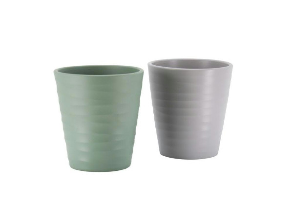 Vase Keramik 443/15cm Orchidee Wave, grün/grau