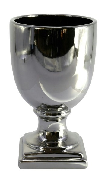 Pokal Keramik D15H25cm, silber