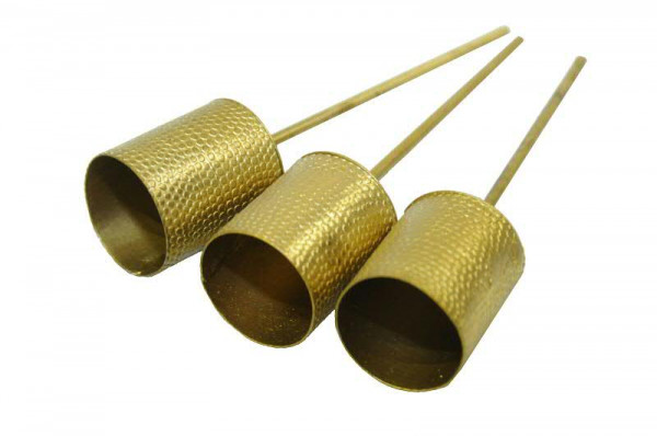 Kerzenpick Metall D2,5cm, gold