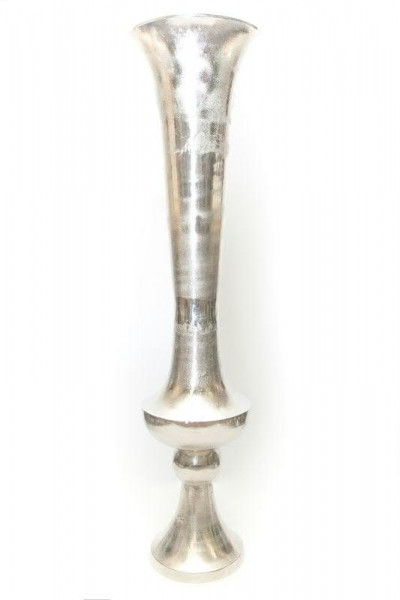 Vase Alu antik D33H122cm, silber