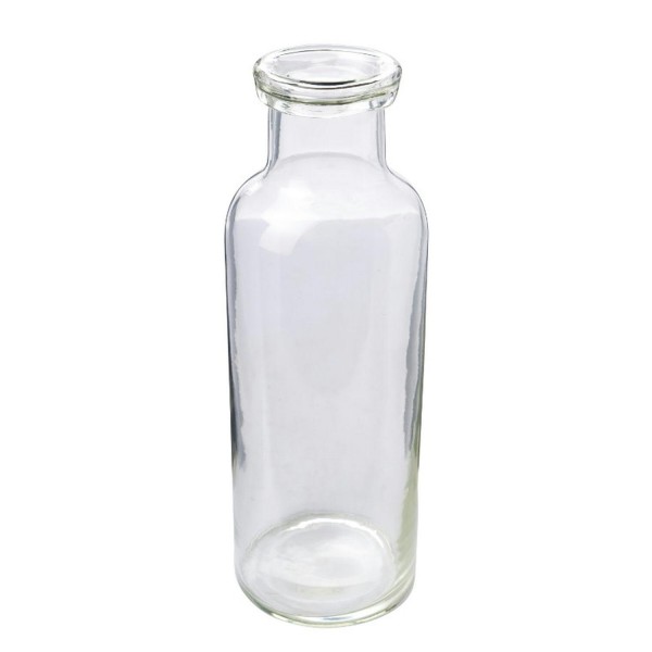 Glas Flasche D9H26cm, klar
