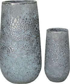 Vase GK3183 H80/52cm 2er Satz, sand schw.
