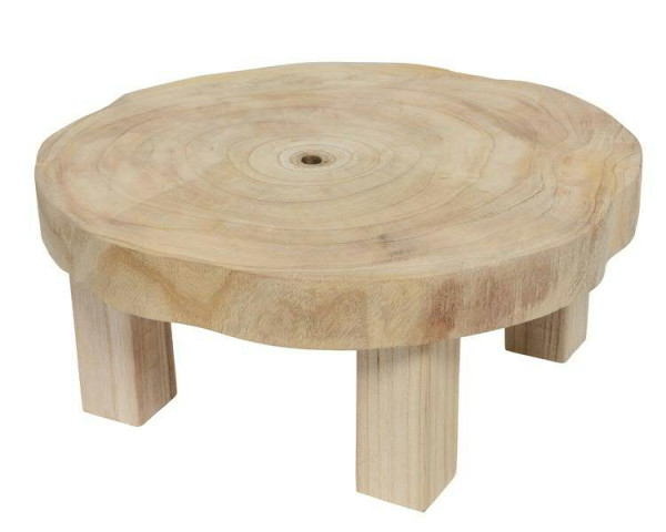 Tisch Holz D50H22cm rund Paulowniaholz, natur