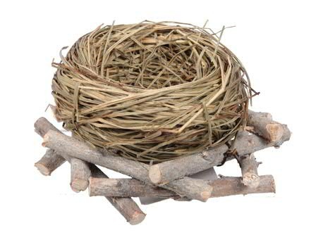 Nest Holz/Stroh 12,5x7cm, natur