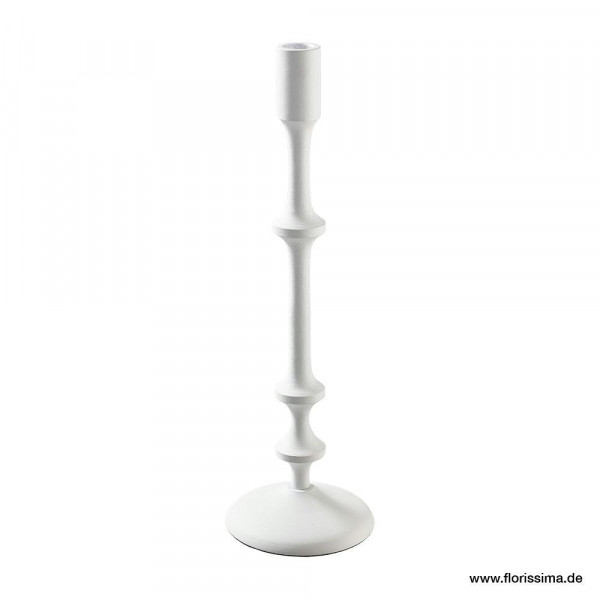 Kerzenhalter Metall 43cm, weiß