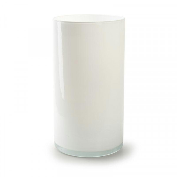 Glas Zylinder H30cm D16cm Arthur, weiß