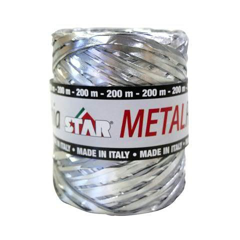 Raffia Bast SP 15mm 200m Metallic, silber