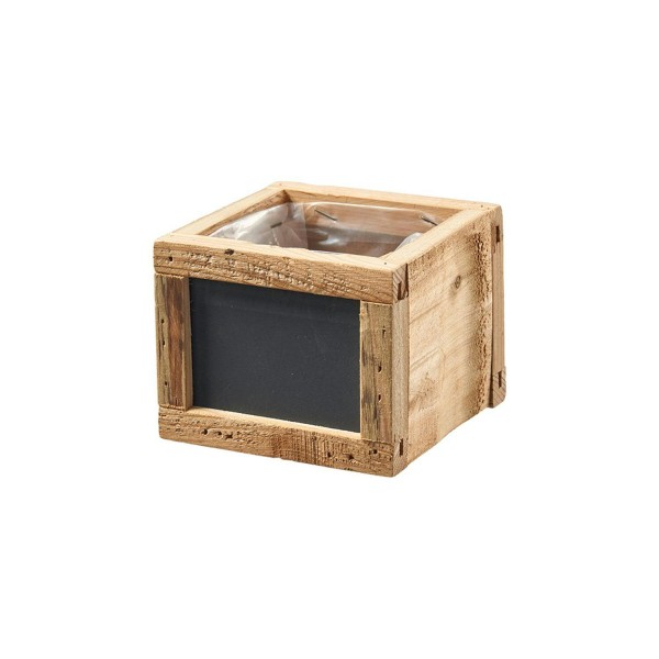 Kiste Holz 10,5x10,5x8,5m mit Tafel, natur