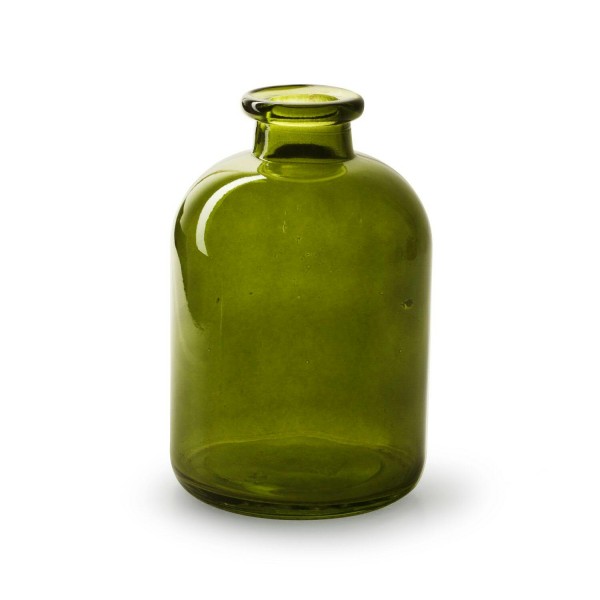 Glas Flasche H17D11cm Jardin, grün
