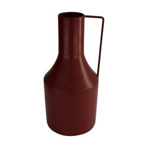 Flasche Metall D15H33cm matt, burgund
