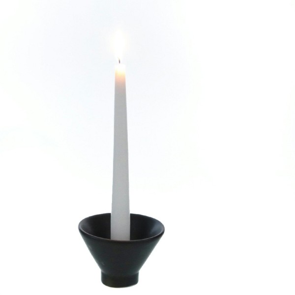 Kerzenhalter SP Porzellan 10,5x7cm, schwarz ma