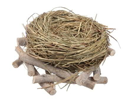 Nest Holz/Stroh 15,5x7cm, natur