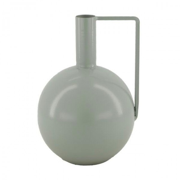 Vase Metall D12,5H19cm, hellgrau