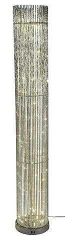 Stehlampe Alustäbe D23H143cm 100LED, silber