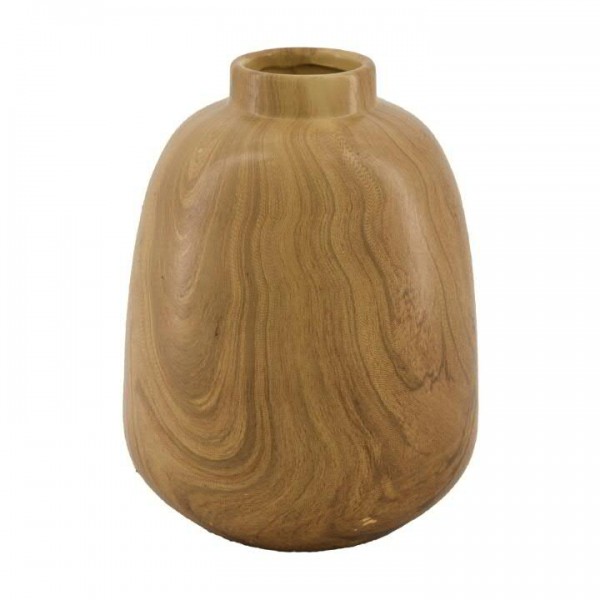 Vase Keramik D13,5H17,5cm Holzoptik, natur