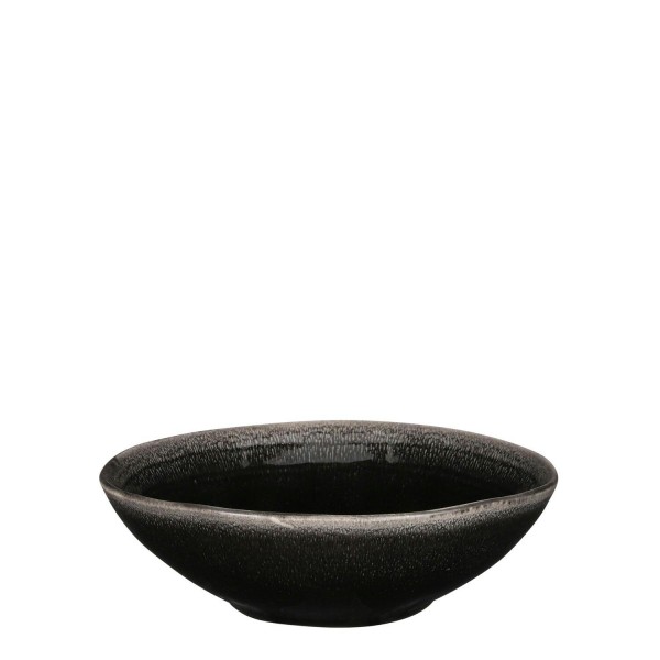 Schale Keramik D20H6,5cm Tabo, schwarz