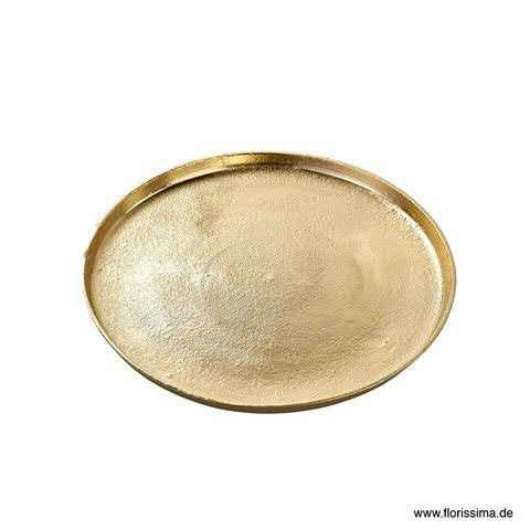 Teller Alu antik D30cm, gold