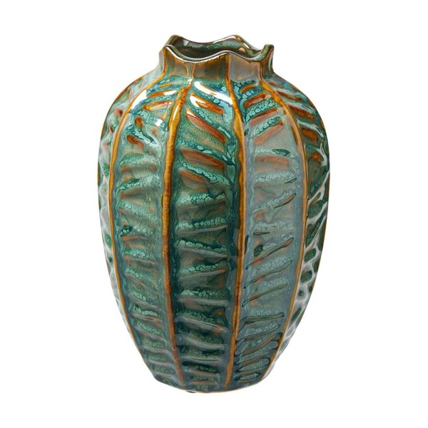 Vase Keramik D15,5H23cm antik, grün