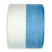 Kranzband 1070/150mm 25m Moire, blau/weiß