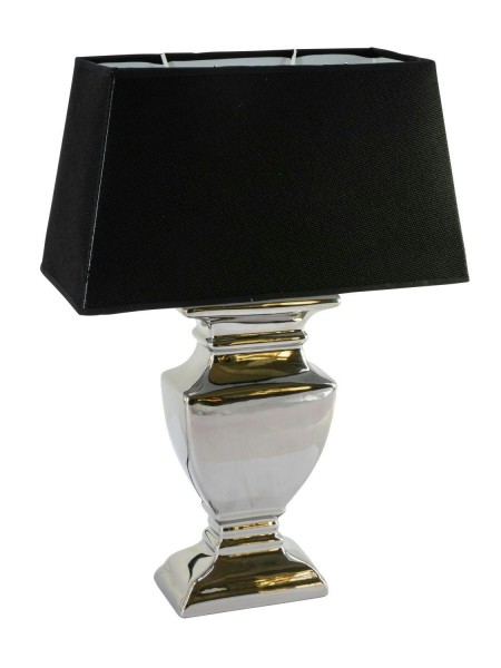Lampen Keramik H52cm IP20 silber/schwarz, silb/schw.