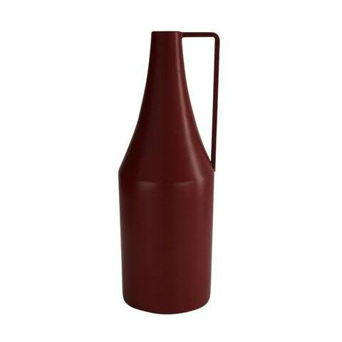 Flasche Metall D10H29,5cm matt, burgund