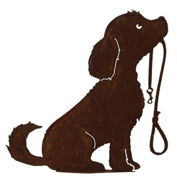 Rost Hund H50cm mit Leine Aktionspreis Lucy