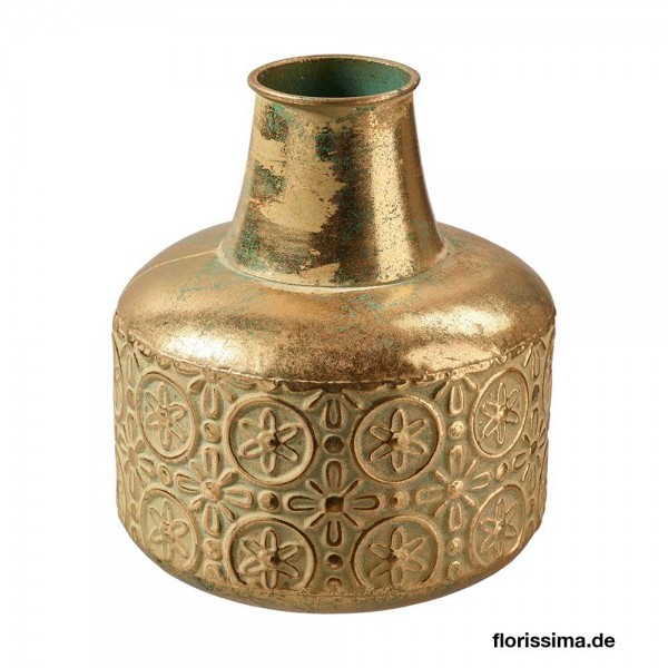 Vase Metall SP D18,5:H22cm, gold