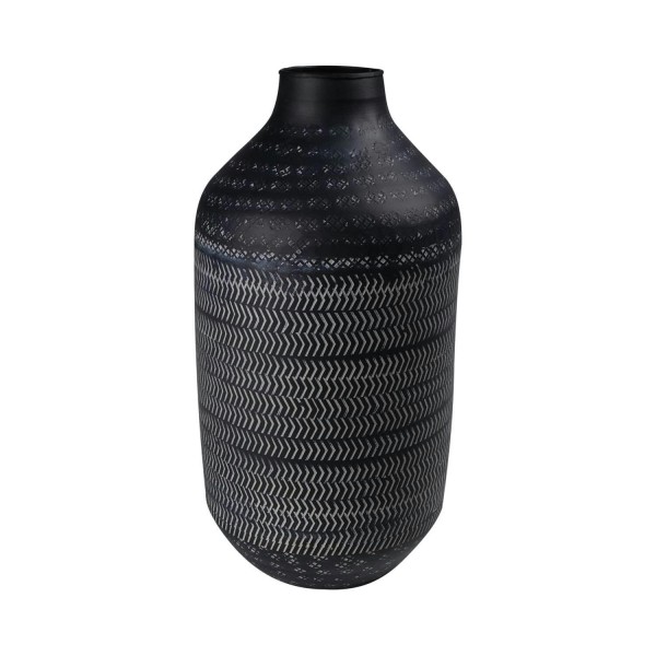Vase Metall H25D12,5cm, schwarz