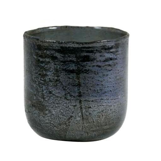 Glas Vase D13H13cm, grau