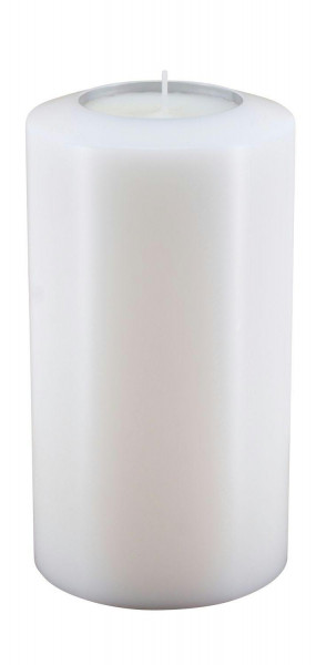 Lux Classic D10H18cm Teelichthalter für Maxi Teelicht, weiß