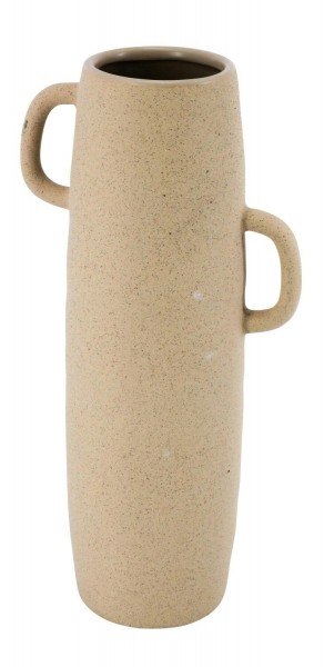 Vase Keramik SP D19,5H40,5cm mit Henkel, creme