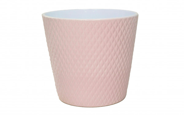 Kübel Keramik 490/14cm Harlekin, Lasur rosa