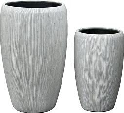 Vase FS133 H68/51cm 2er Satz m.E., ivory