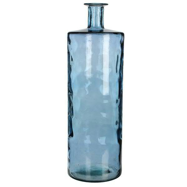 Glas Flasche D25H75cm, blau