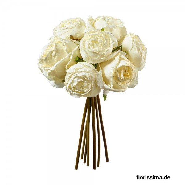 Rosen Strauß 30cm, creme